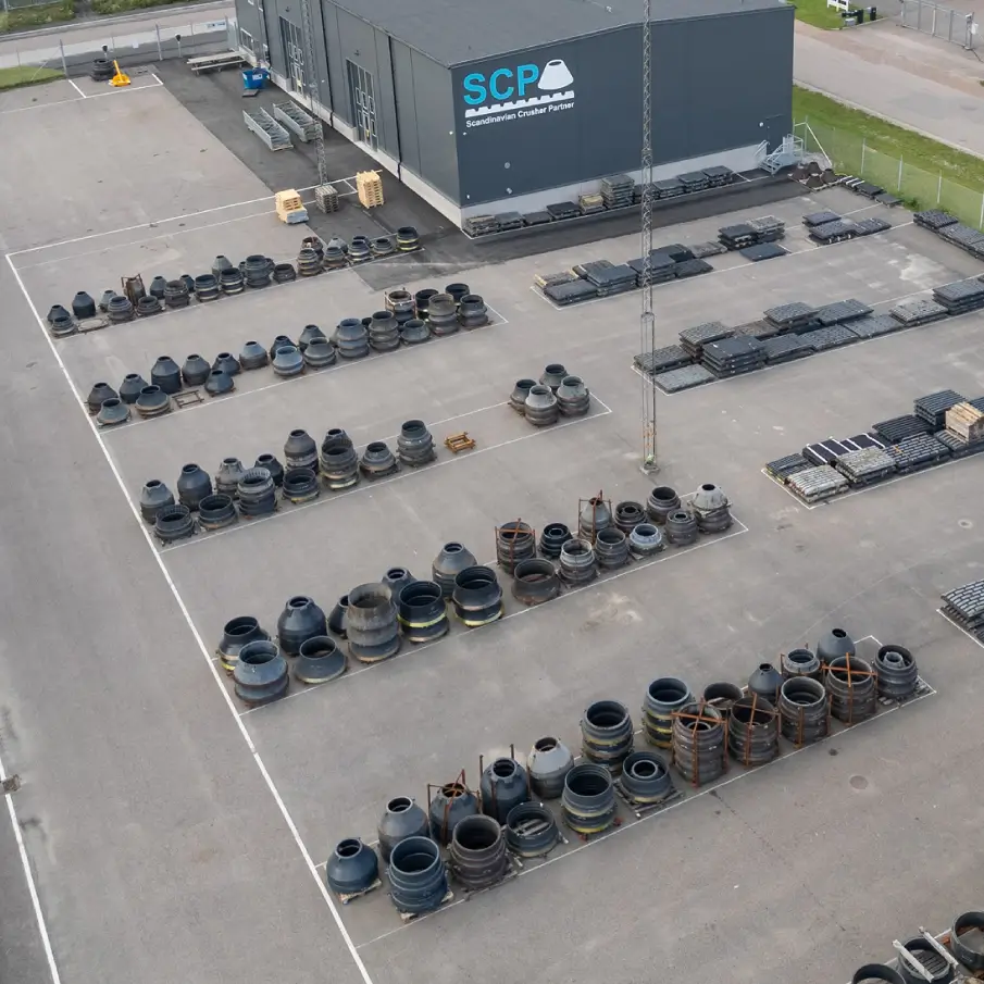 Drönarbild på SCP:s lager